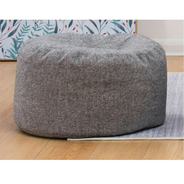 Faux Leather Bean Bag Cube Pouffe Beanbag Foot Stool in Black Brown or Cream 